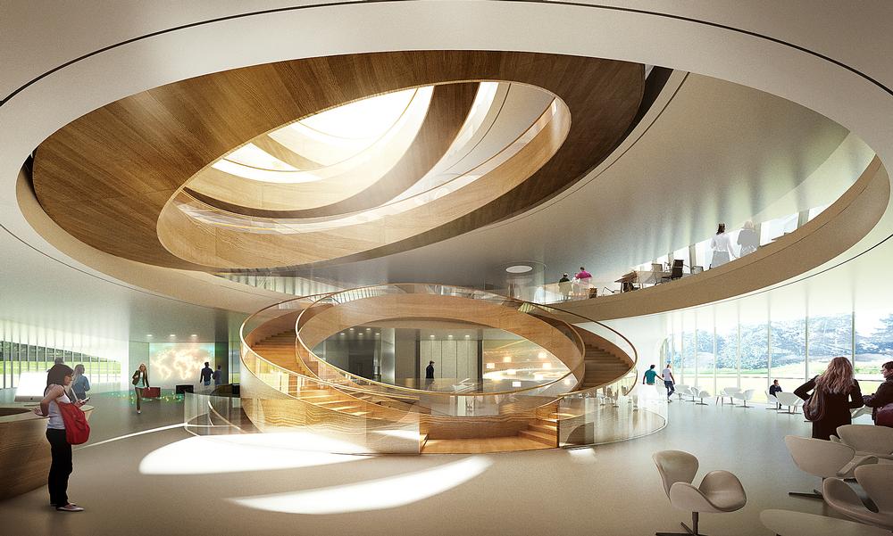 The design of the new HQ for the International Olympic Committee was inspired by the movement of athletes 