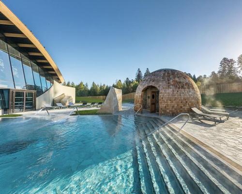 The spa includes both indoor and outdoor thermal areas