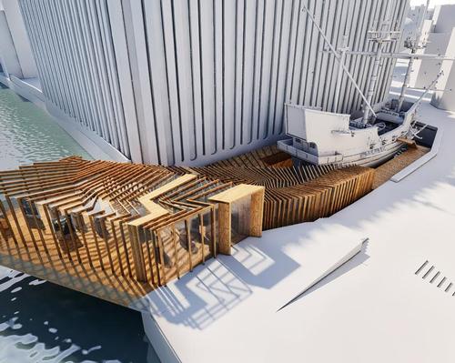 The dual-level building will also allow visitors to view various key locations along the River Thames connected to Drake. / Courtesy of SPPARC
