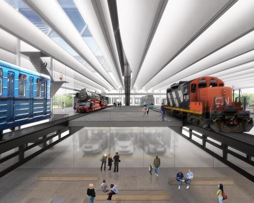 Founded in 1899, the transport museum is currently based in central Budapest and showcases a variety of trains, buses, and automobiles. / Diller Scofidio + Renfro