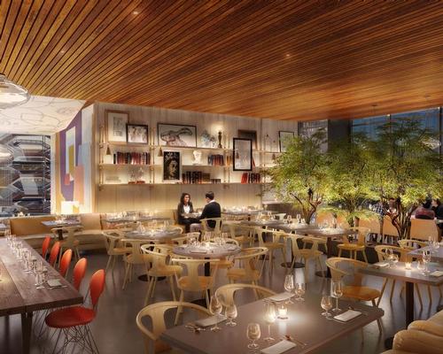 The restaurant – located on the fourth floor of Hudson Yards' retail building – will open on 15 March. / Courtesy of D&D London