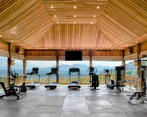 The new state-of-the-art fitness centre is located on top of the spa and offers panoramic views of the bay