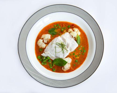 Coconut poached fish with sweet potato, cauliflower and green peas is designed to be immune boosting, micronutrient rich, antioxidant rich, and calming