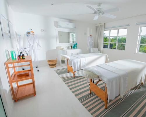 The spa has one single and one double treatment room
