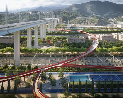 The Red Circle is a 1.5km elevated pedestrian and cycle bridge / The Big Picture