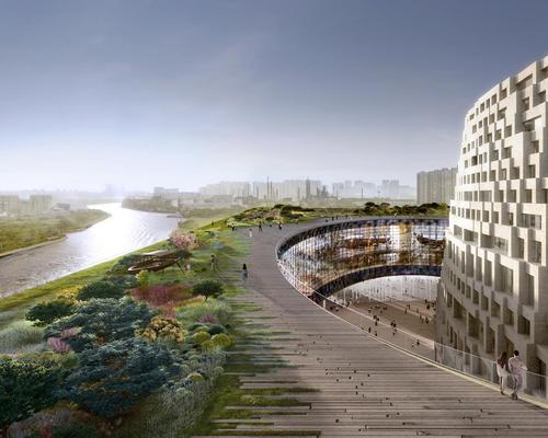 A roof terrace with greenery will contribute to sustainability and stormwater management / Herzog & de Meuron